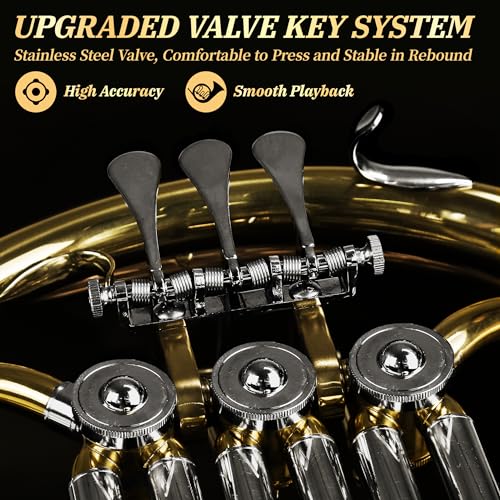 TianChunyue French Horn, 3-Key Brass Lacquered Gold - Image 2