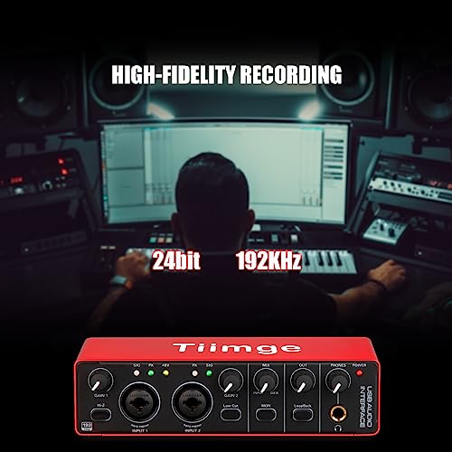 Tiimge USB Audio Interface with 48V Phantom Power - Image 4