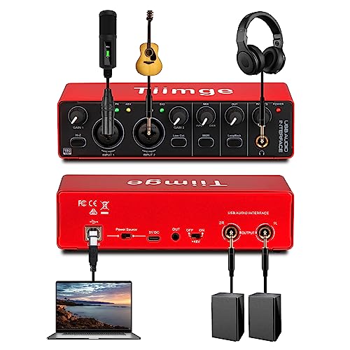 Tiimge USB Audio Interface with 48V Phantom Power - Image 2