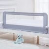 KOOLDOO Toddler Bed Rail Guard 59″ L*22.8″ H, Grey