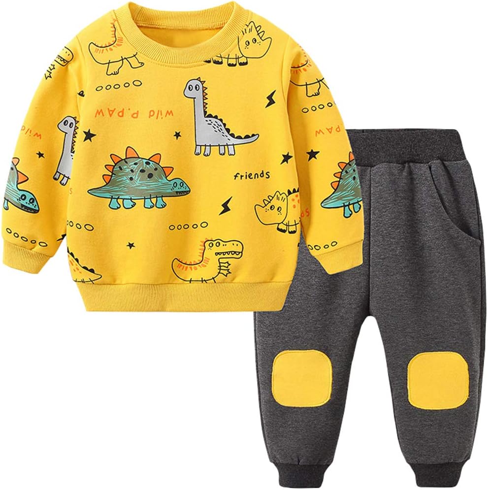 Avidqueen Toddler Boy Dinosaur Printed Clothing Set