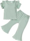 Fernvia Toddler Girl Summer Clothes Set 2Pcs 0-5T