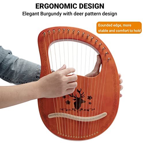 Topnaca Lyre Harp 16 Strings, Mahogany Body - Image 5
