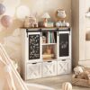 Vabches Toy Storage Organizer With Blackboard, Bookcase