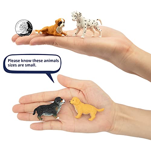Toymany Mini Dog Figurines Playset, Realistic Detailed 12PCS - Image 3