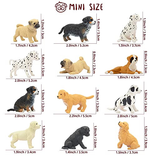 Toymany Mini Dog Figurines Playset, Realistic Detailed 12PCS - Image 5