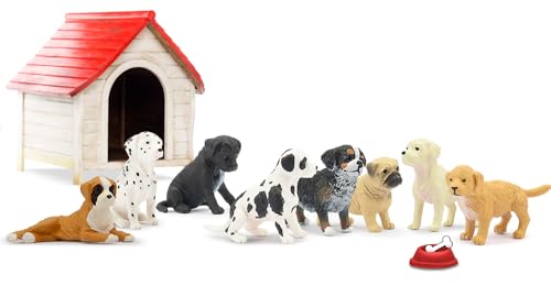 Toymany Mini Dog Figurines Playset, Realistic Detailed 12PCS - Image 2