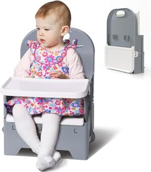 BABELIO Travel Booster Seat For Kitchen Chair