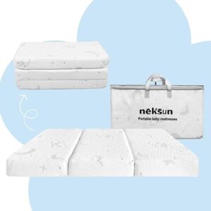 NEKSUN Trifold Memory Foam Baby Mattress 38x26