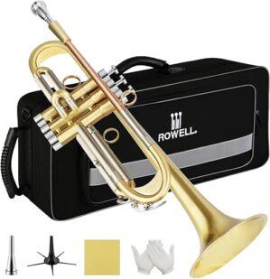 ROWELL Trumpet Set With Case And Kit (Antique Finished)