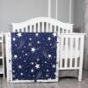 Belsden Ultra Soft Star Baby Comforter, Space Star Navy Blue