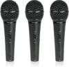 Behringer ULTRAVOICE XM1800S Dynamic Handheld Microphone, 3 Pack