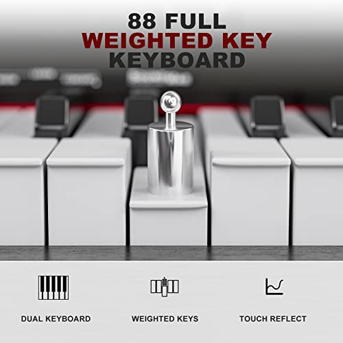 UMOMO 88 Weighted Key Digital Piano Keyboard - Image 2