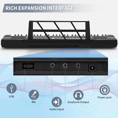 Vgrrbw 61 Keys Electronic Digital Piano Keyboard - Image 5