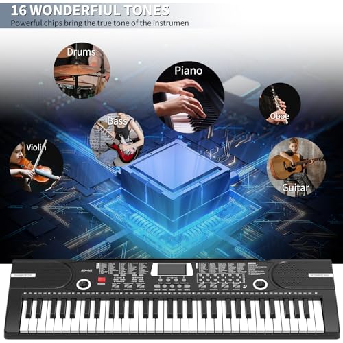 Vgrrbw 61 Keys Electronic Digital Piano Keyboard - Image 2