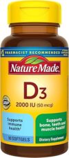 Nature Made Vitamin D3 2000 IU Softgels