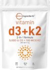 Micro Ingredients Vitamin D3 5000 IU 300 Soft-Gels