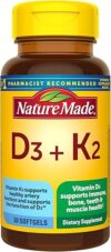 Nature Made Vitamin D3 K2 5000 IU Supplement