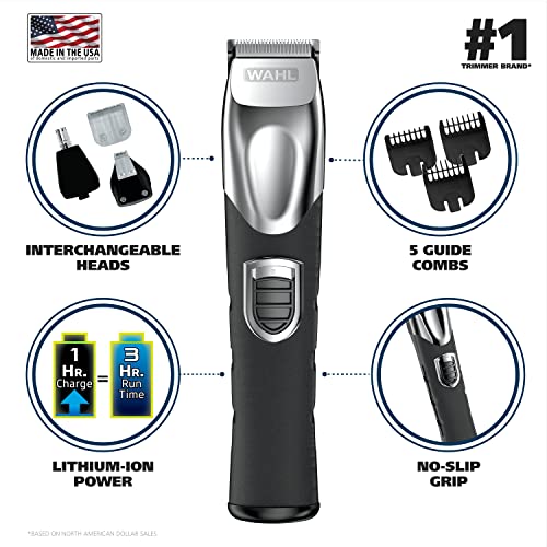 Wahl Rechargeable Lithium Ion Beard Trimmer 9854-600B - Image 2