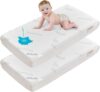 BEDLORE Waterproof Crib Mattress Protector 2 Pack
