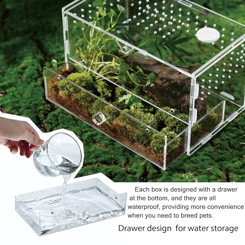 WBHONGHUI Acrylic Clear Reptile Habitat Enclosure Large - Image 4