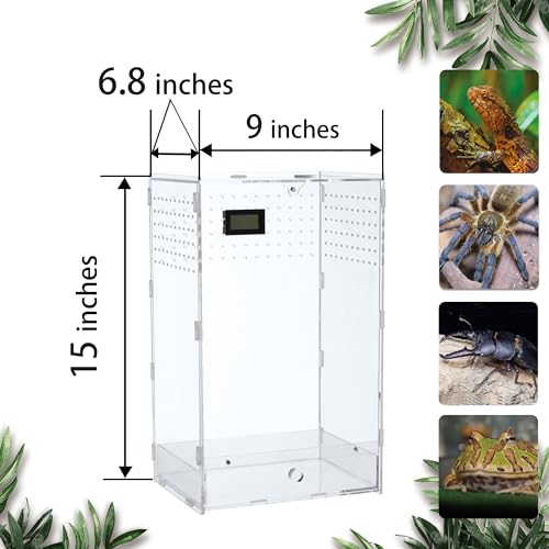 WBHONGHUI Acrylic Clear Reptile Habitat Enclosure Large - Image 2