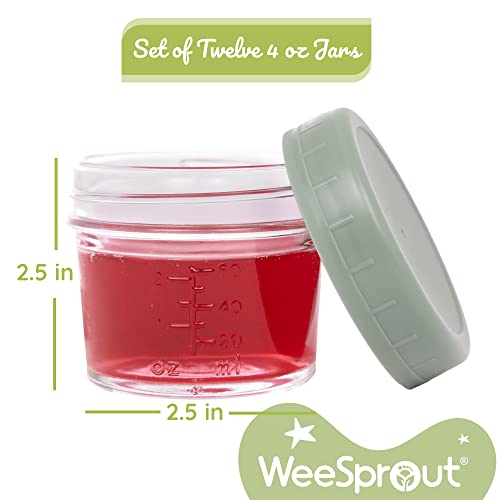 WeeSprout Glass Baby Food Storage Jars (4 oz) - Image 4