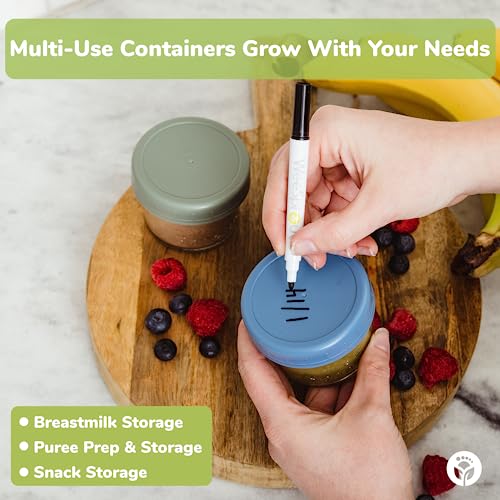 WeeSprout Glass Baby Food Storage Jars (4 oz) - Image 2