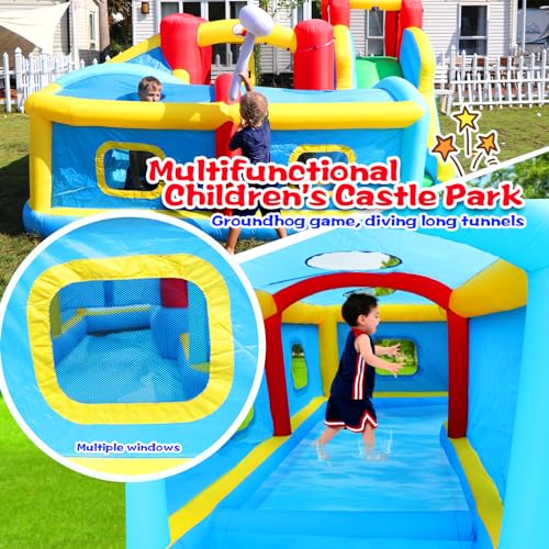 WELLFUNTIME Inflatable Water Slide Park with Blower - Image 3