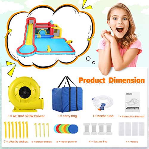 Whubefy Inflatable Water Slide Bounce Castle Bouncy House - Image 5