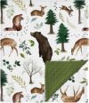 HawSkgFub Woodland Animal Minky Baby Blanket