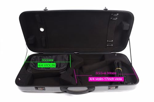 WUQIMUSC Carbon Fiber Violin Viola Case With Backstraps - Image 2