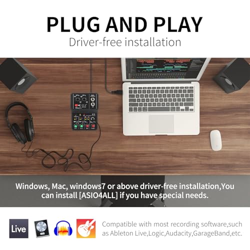 XTUGA USB Audio Interface XLR With Microphone Jack - Image 5