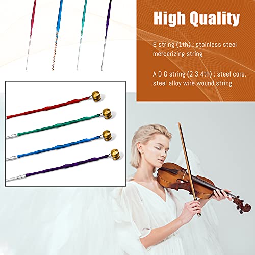 Yeshone 8 Pieces Violin Strings Full Set 4/4 - Image 3