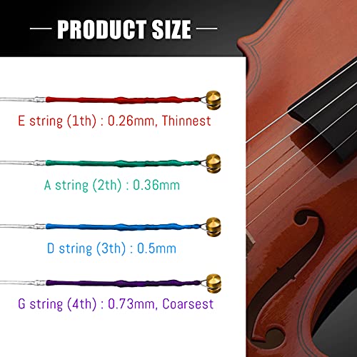 Yeshone 8 Pieces Violin Strings Full Set 4/4 - Image 2