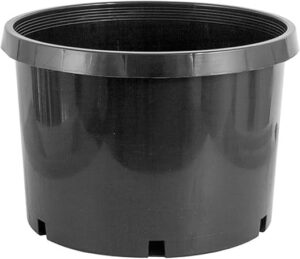 Hydrofarm 10 Gallon Premium Nursery Planter Pots, Black