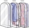 MISSLO 10″ Gusseted Clear Garment Bags, 3 Pack