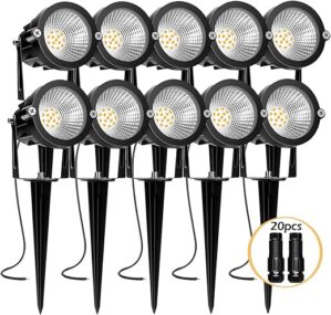 REEGOLD 10-Pack LED Outdoor Landscape Spotlights