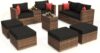 YZABEL 10-Piece Modular Outdoor Wicker Sofa Set