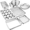 E-far 10-Piece Stainless Steel Bakeware Set