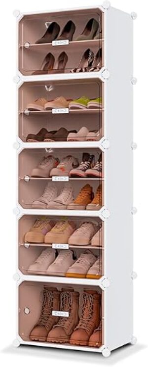 MAGINELS 10-Tier Expandable Multi-Functional Shoe Rack