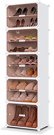 MAGINELS 10-Tier Expandable Multi-Functional Shoe Rack