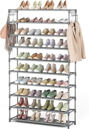 LANTEFUL 10 Tiers Shoe Rack 50 Pairs