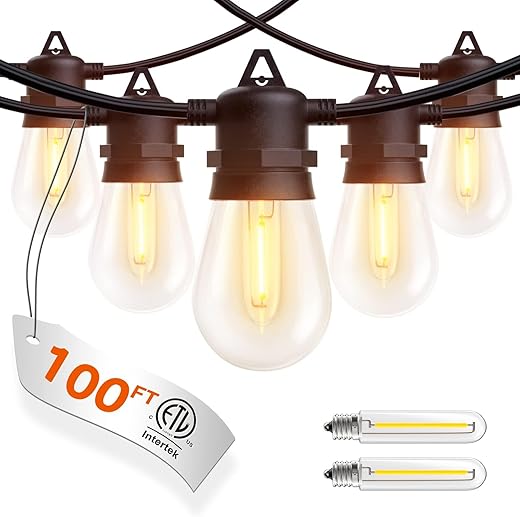 addlon 100FT LED Outdoor String Lights