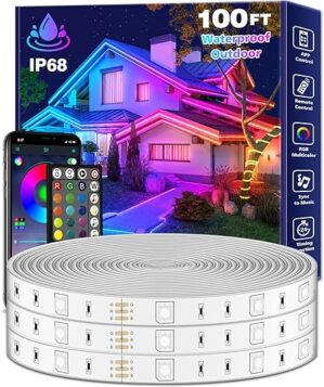 Aulimhti 100Ft Outdoor LED Strip Lights Waterproof