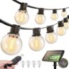 addlon 100FT Solar String Lights, 54 Bulbs