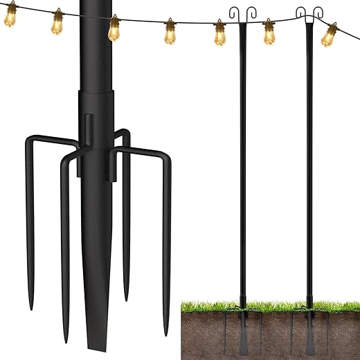 addlon 10FT String Light Poles For Outdoors
