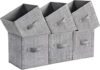 SONGMICS 11-Inch Fabric Storage Cubes, Cattail Gray UROB26LG