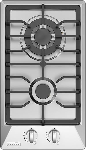 Empava 12" Gas Stove Cooktop With 2 Burners