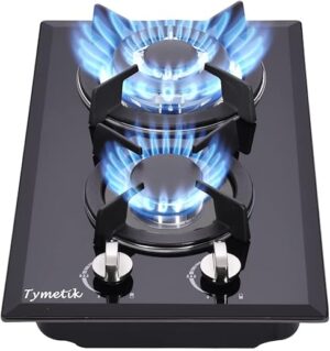 Tymetik 12 Inch Gas Cooktop, 2 Burners
